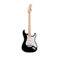 SQUIER Sonic Stratocaster Electric Guitar w/White Pickguard, Maple FB, Black