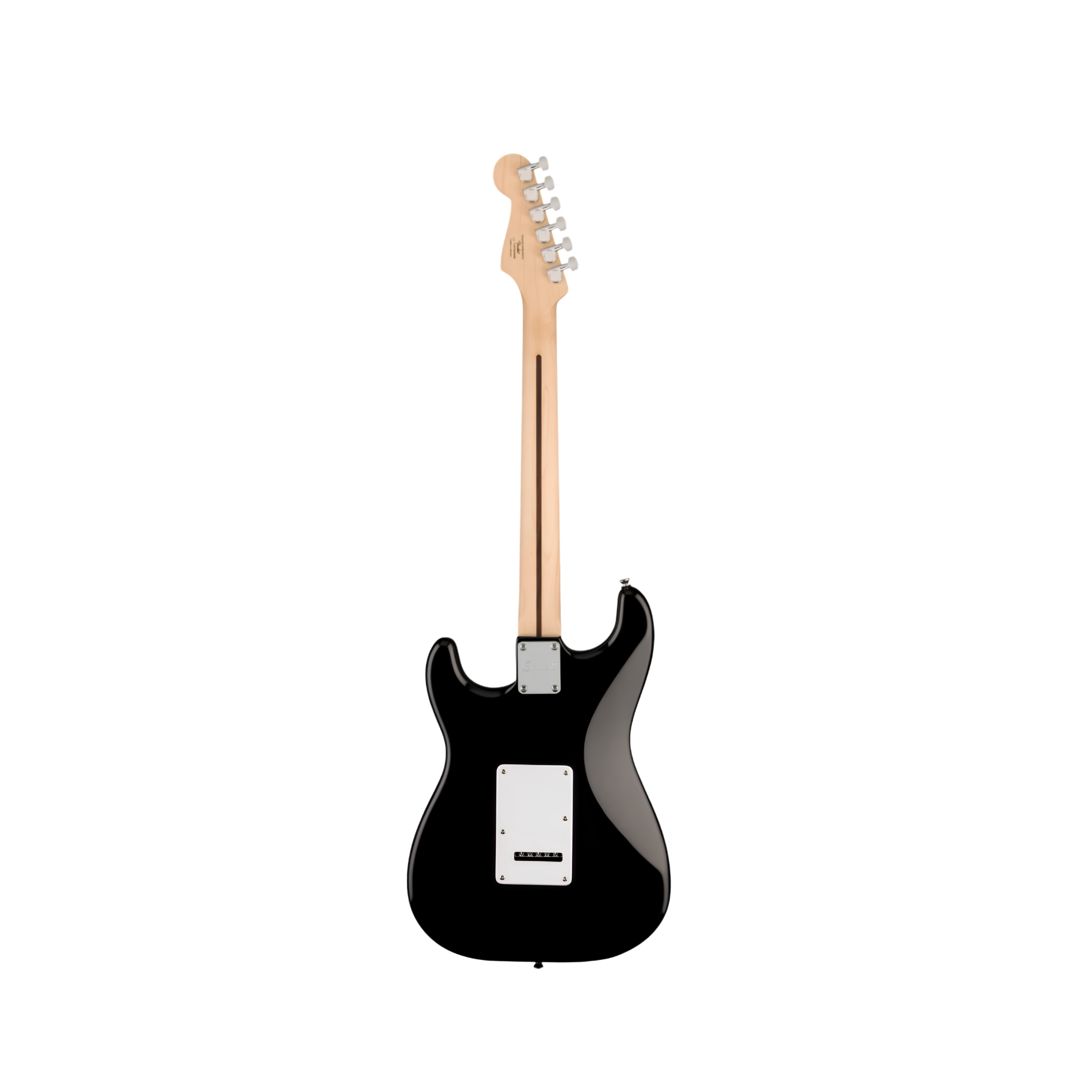 SQUIER Sonic Stratocaster Electric Guitar w/White Pickguard, Maple FB, Black