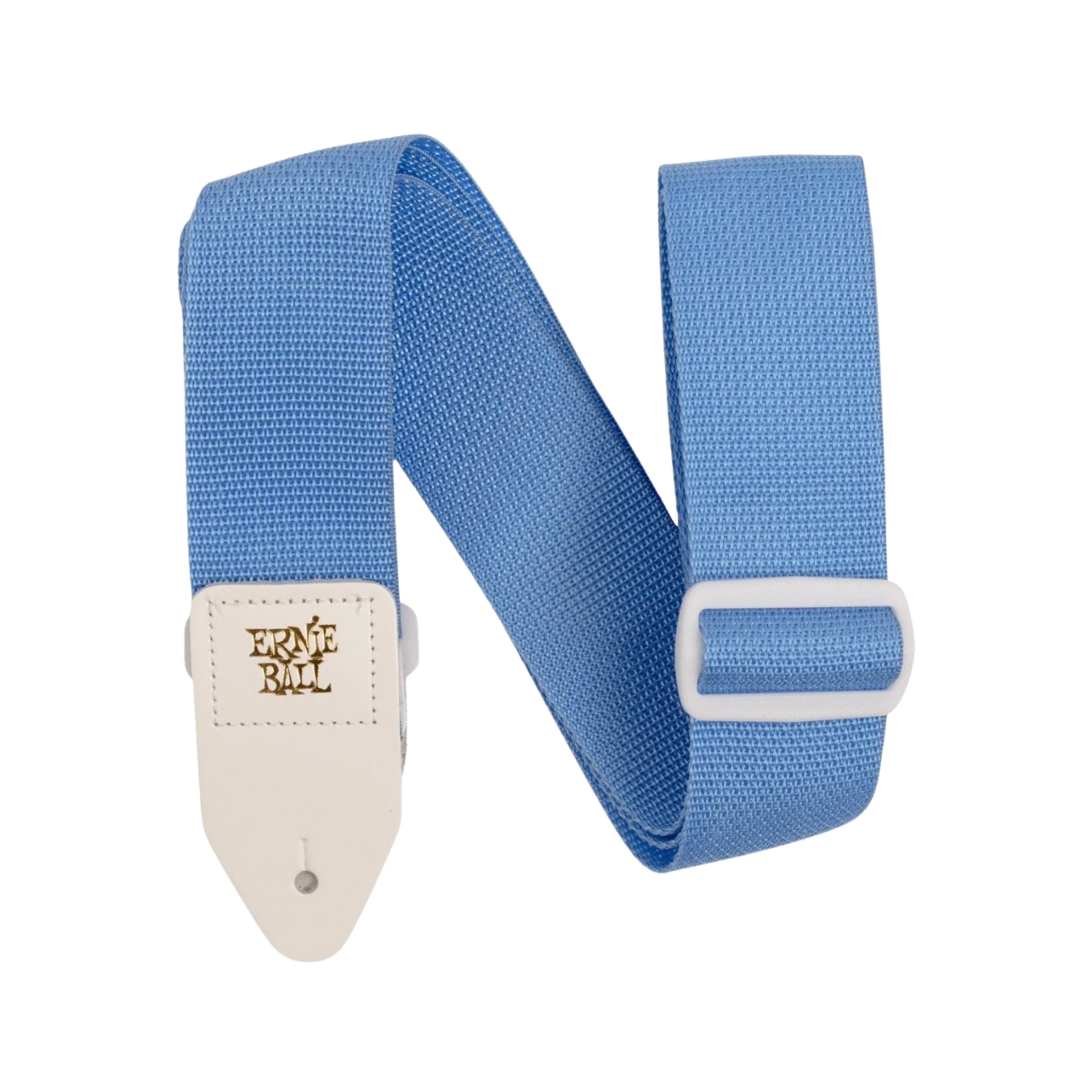Ernie Ball Polypro Guitar Strap, Soft Blue & White