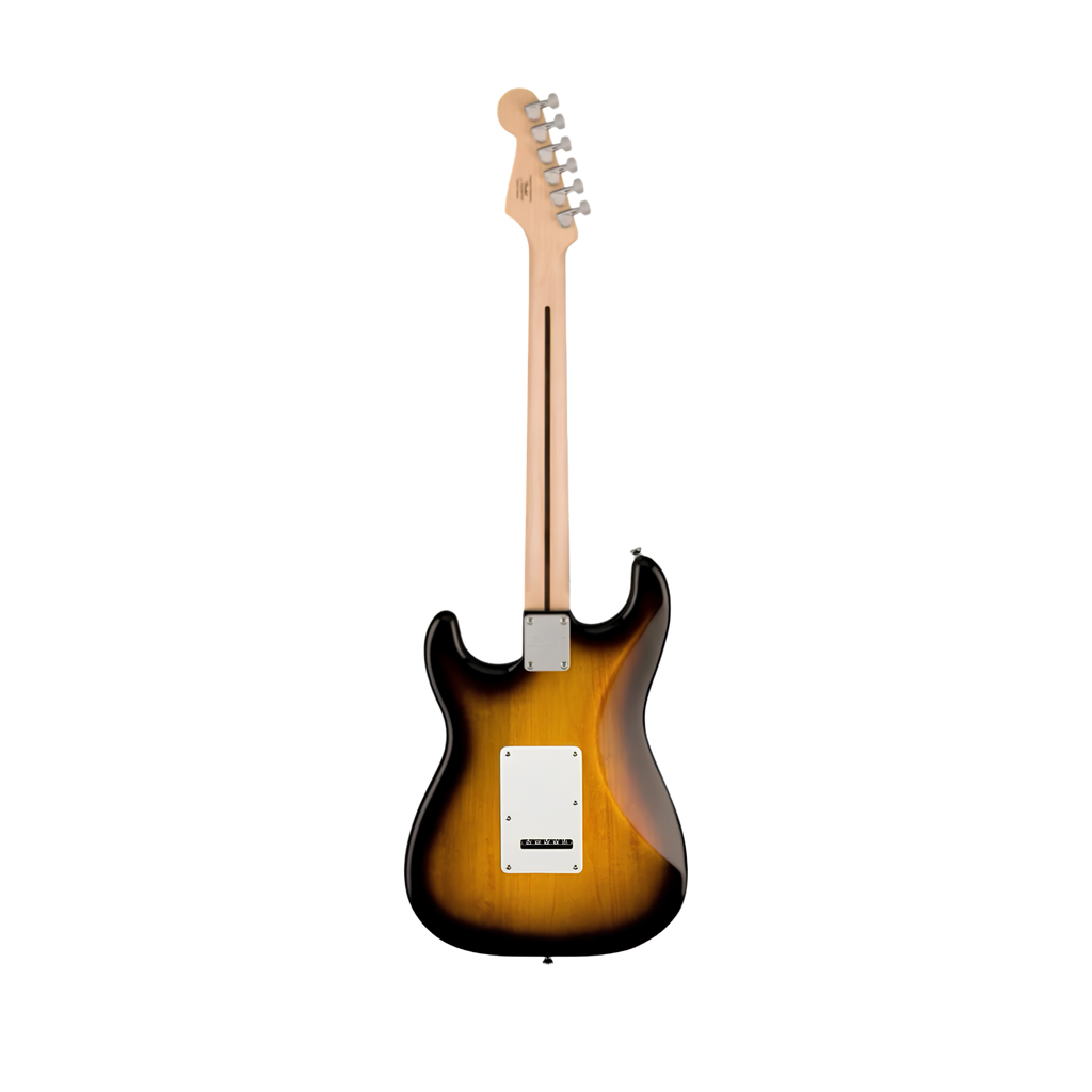 SQUIER Sonic Stratocaster Electric Guitar w/White Pickguard, Maple FB, 2-Color Sunburst