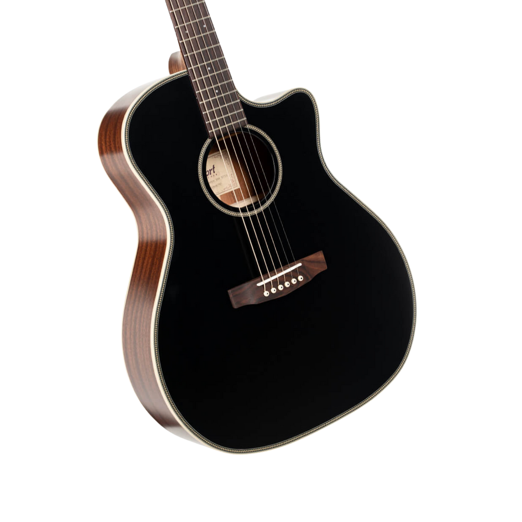 CORT Essence ES GA4 BTSG Black Glossy Acoustic Electric Guitar