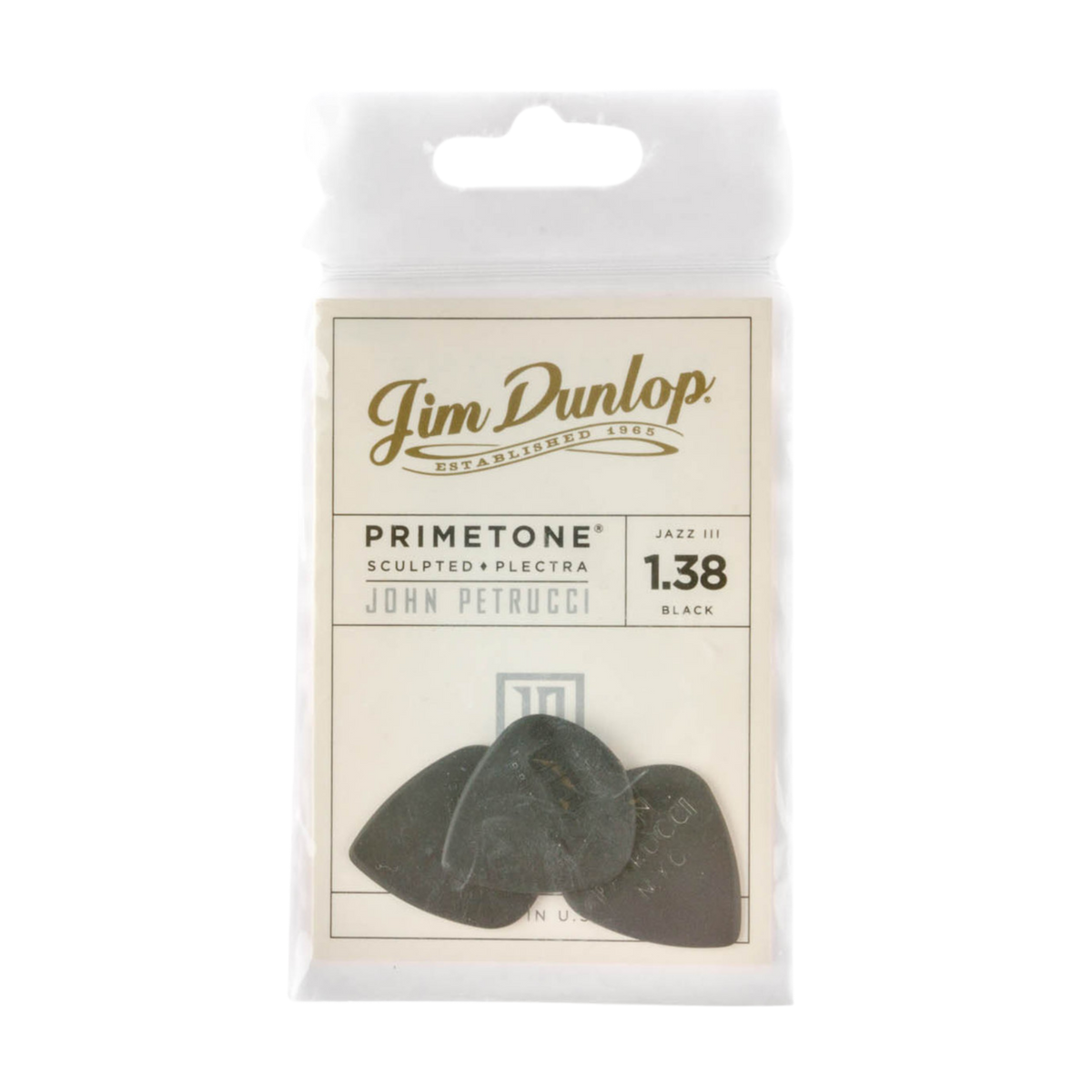 JIM DUNLOP John Petrucci Pick Guitar Black (ISI=3) 518PJPBK