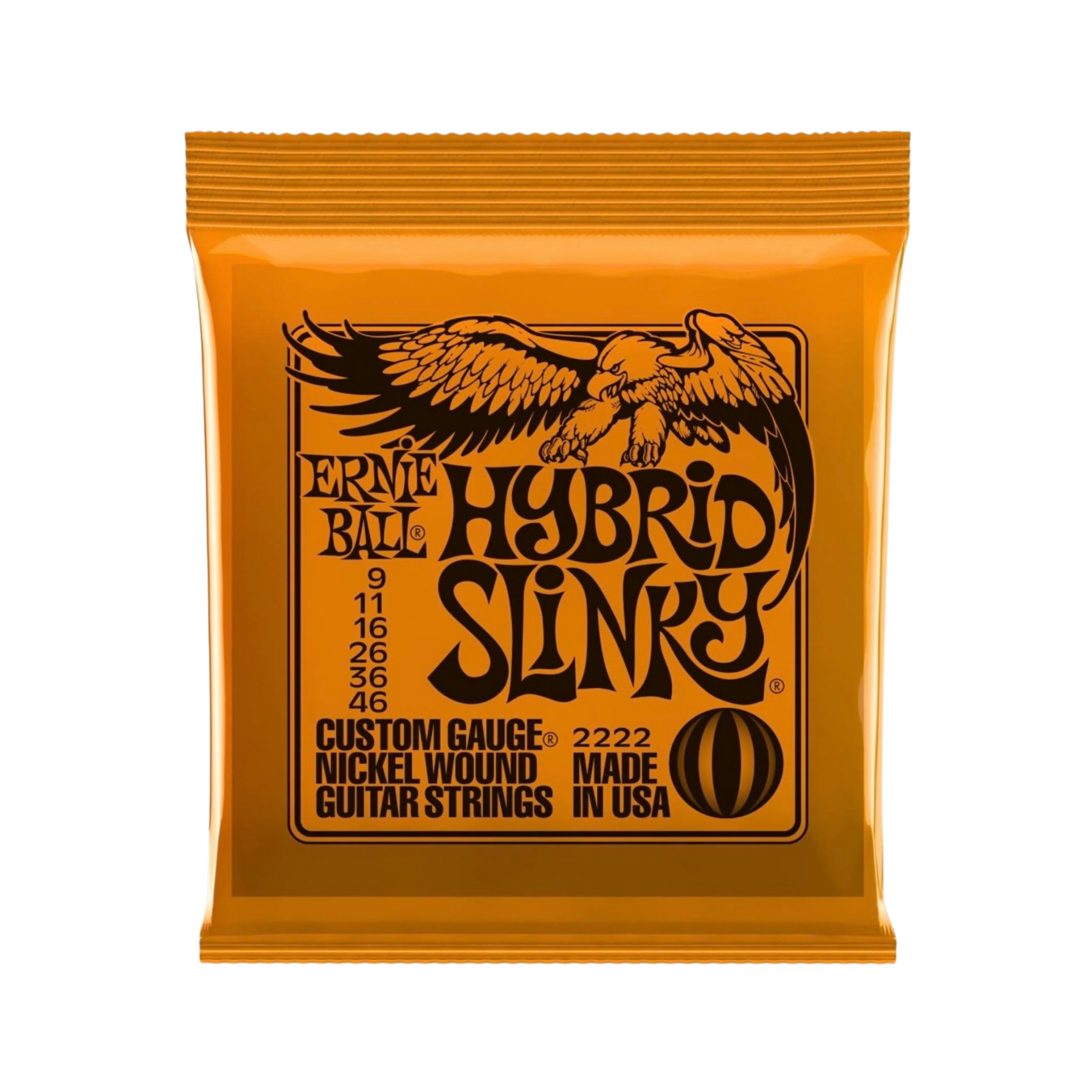 ERNIE BALL Hybrid Slinky Nickel Wound Electric Guitar Strings, 9-46