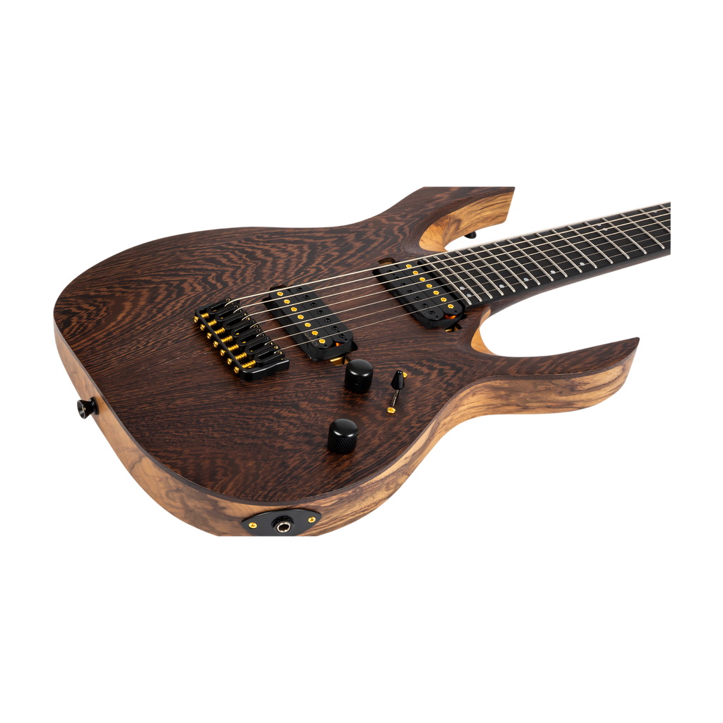 SPIRA S1007 Pro MBK Black Limba Stratocaster Electric Guitar 7 Strings