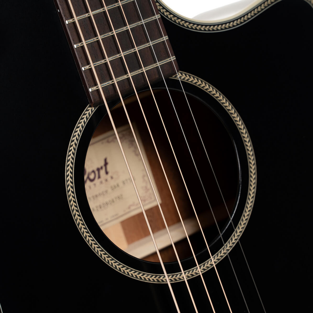 CORT Essence ES GA4 BTSG Black Glossy Acoustic Electric Guitar