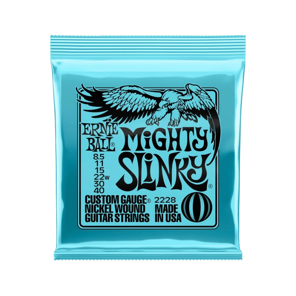ERNIE BALL Mighty Slinky Nickel Wound Electric Guitar Strings, 8.5-40