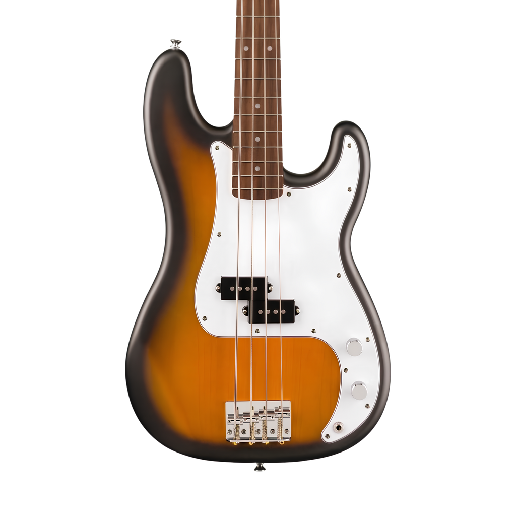 SQUIER Debut Series Precision Bass Guitar, Laurel FB, 2-Colour Sunburst