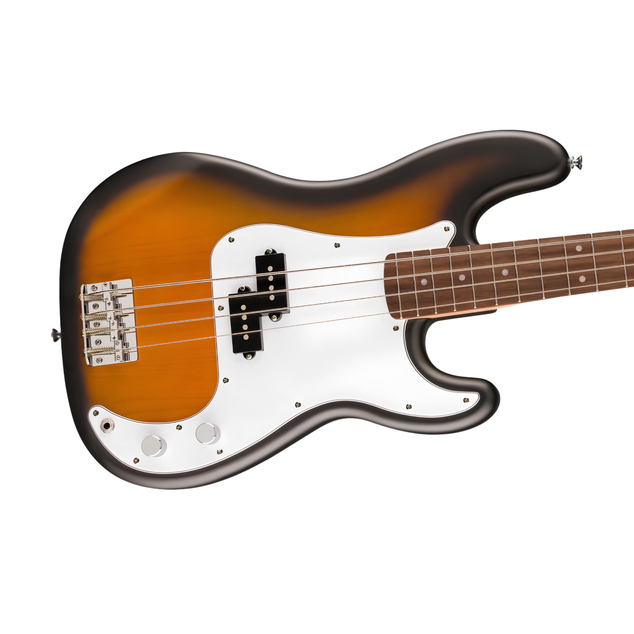 SQUIER Debut Series Precision Bass Guitar, Laurel FB, 2-Colour Sunburst