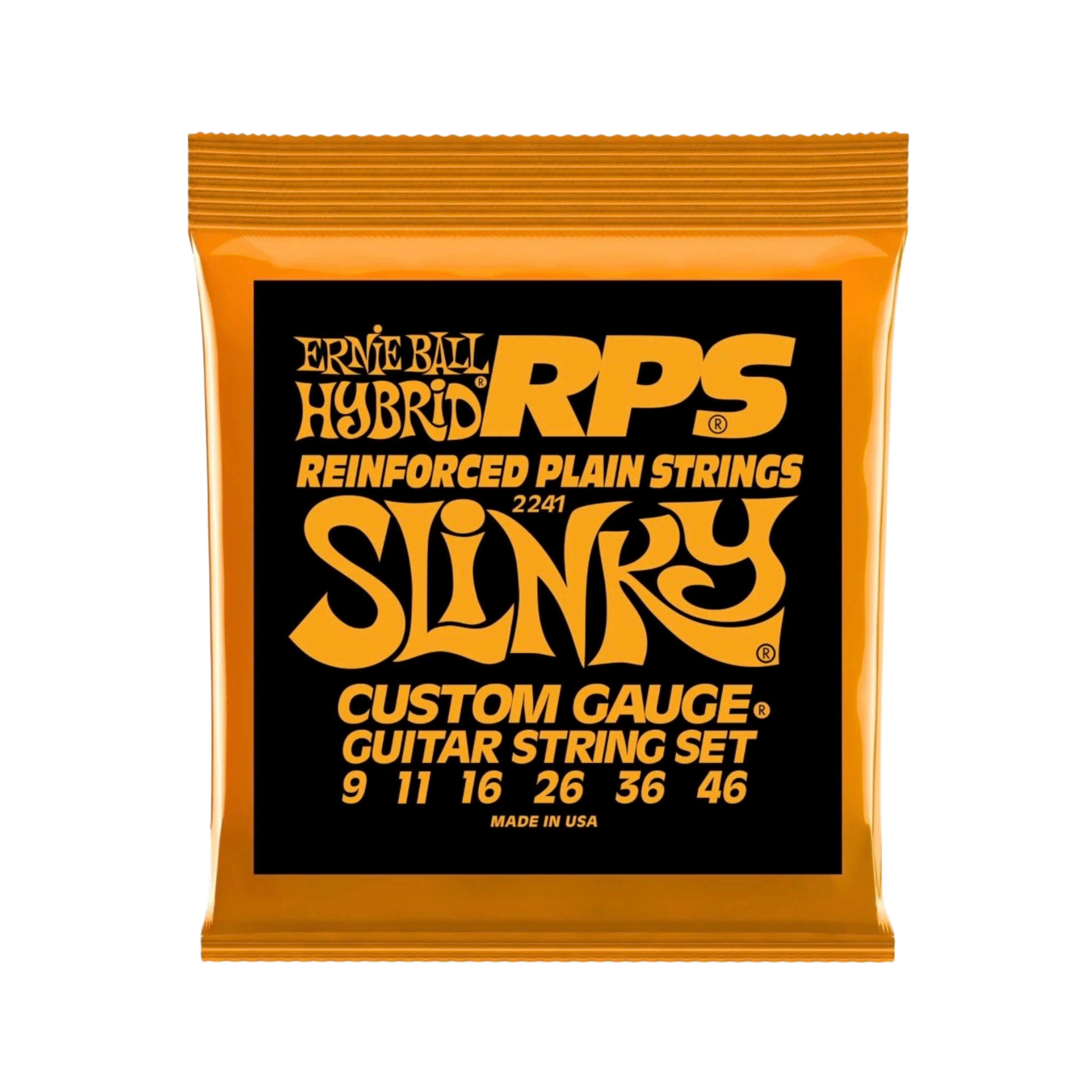 ERNIE BALL Hybrid Slinky RPS Nickel Wound Electric Guitar Strings, 9-46