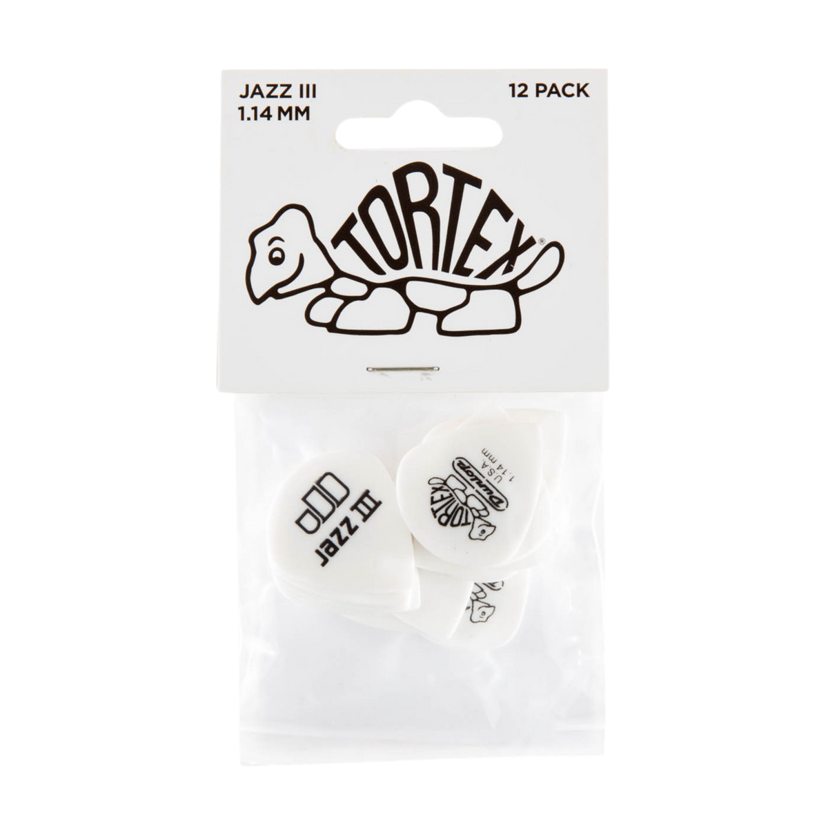 JIM DUNLOP Tortex White Jazz Pick Guitar (ISI=12) 478P1.14