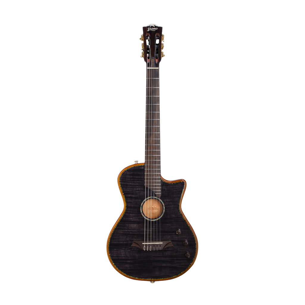 BROMO BEN2C tbk Fusion Craft Hollow Body Nylon Strings Hybrid Pickup System Trans Black
