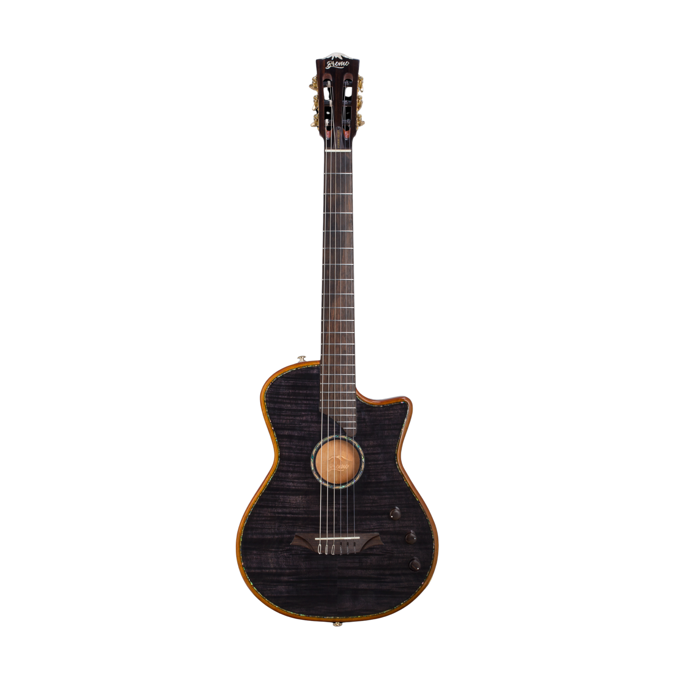 BROMO BEN2C tbk Fusion Craft Hollow Body Nylon Strings Hybrid Pickup System Trans Black