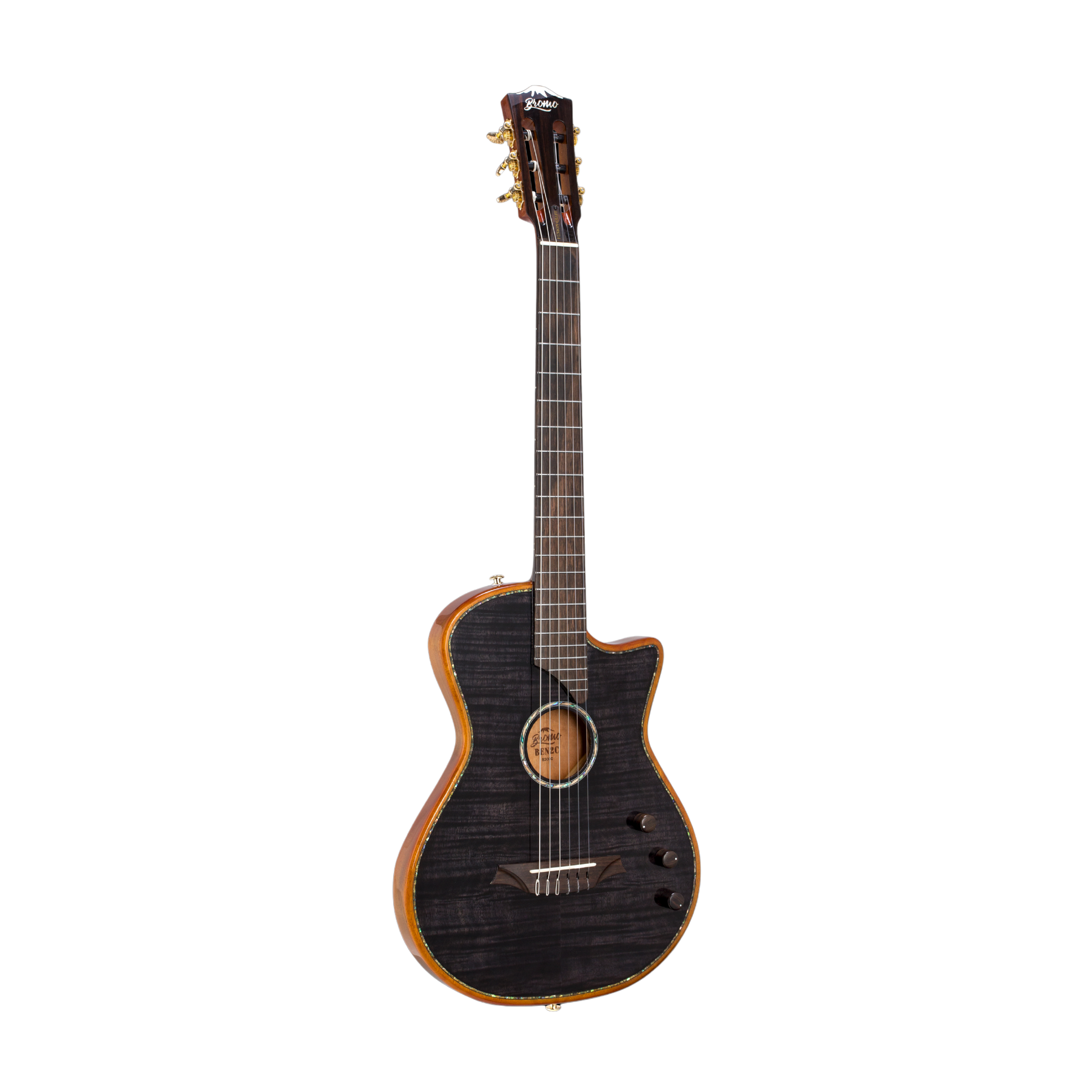 BROMO BEN2C tbk Fusion Craft Hollow Body Nylon Strings Hybrid Pickup System Trans Black