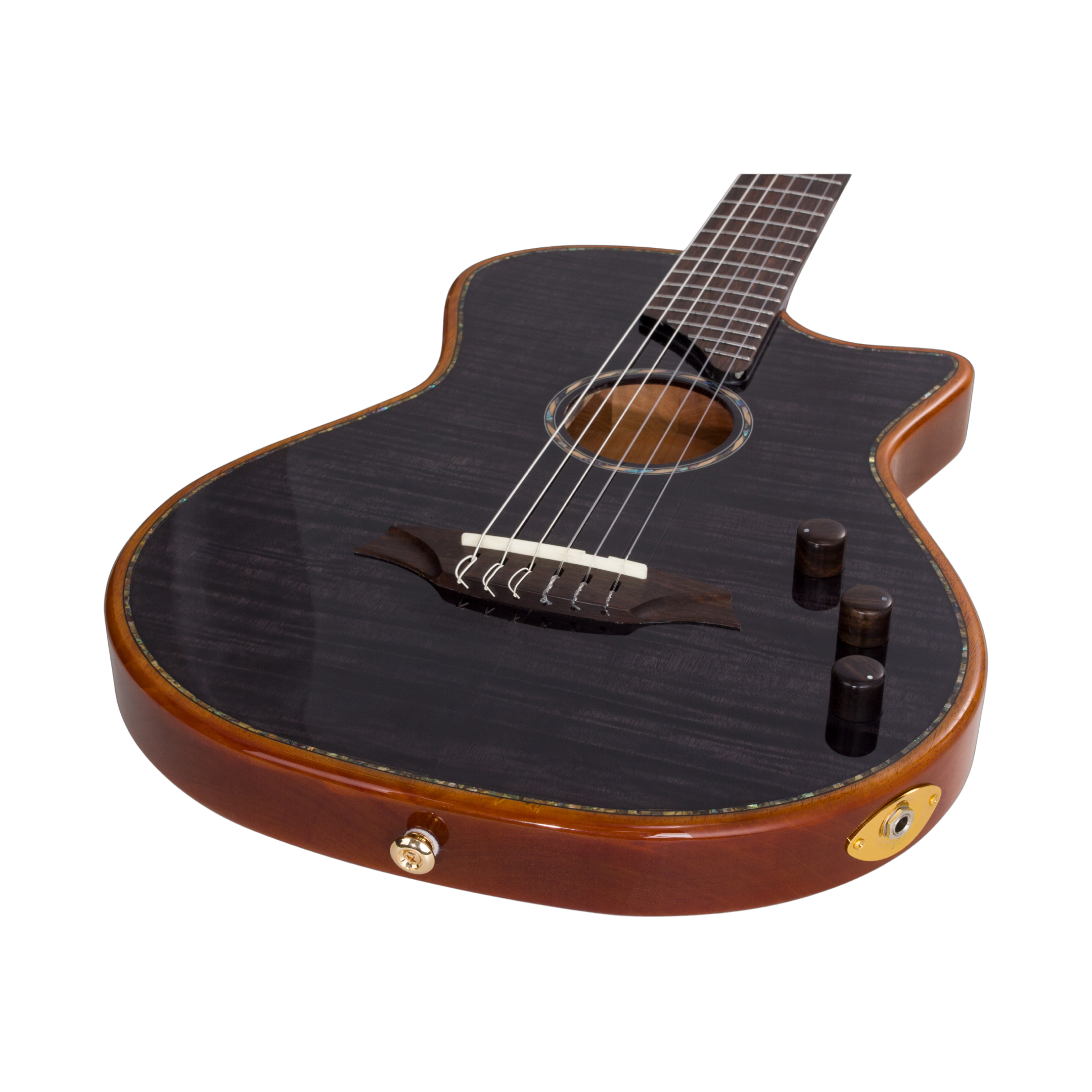 BROMO BEN2C tbk Fusion Craft Hollow Body Nylon Strings Hybrid Pickup System Trans Black