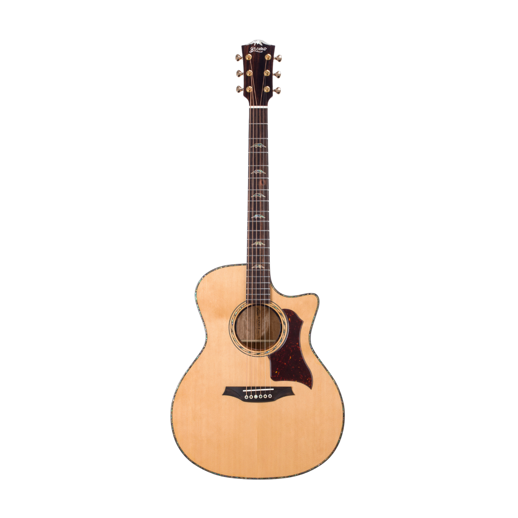 BROMO BAN2CE Grand Auditorium Cutaway Fishman Sonitone Pickup Natural