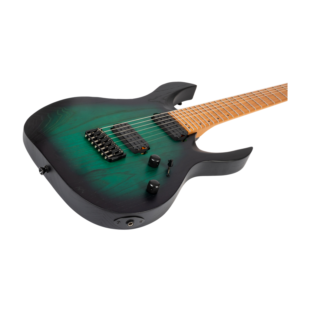 SPIRA S607 AGR Stratocaster Electric Guitar 7 Strings Green