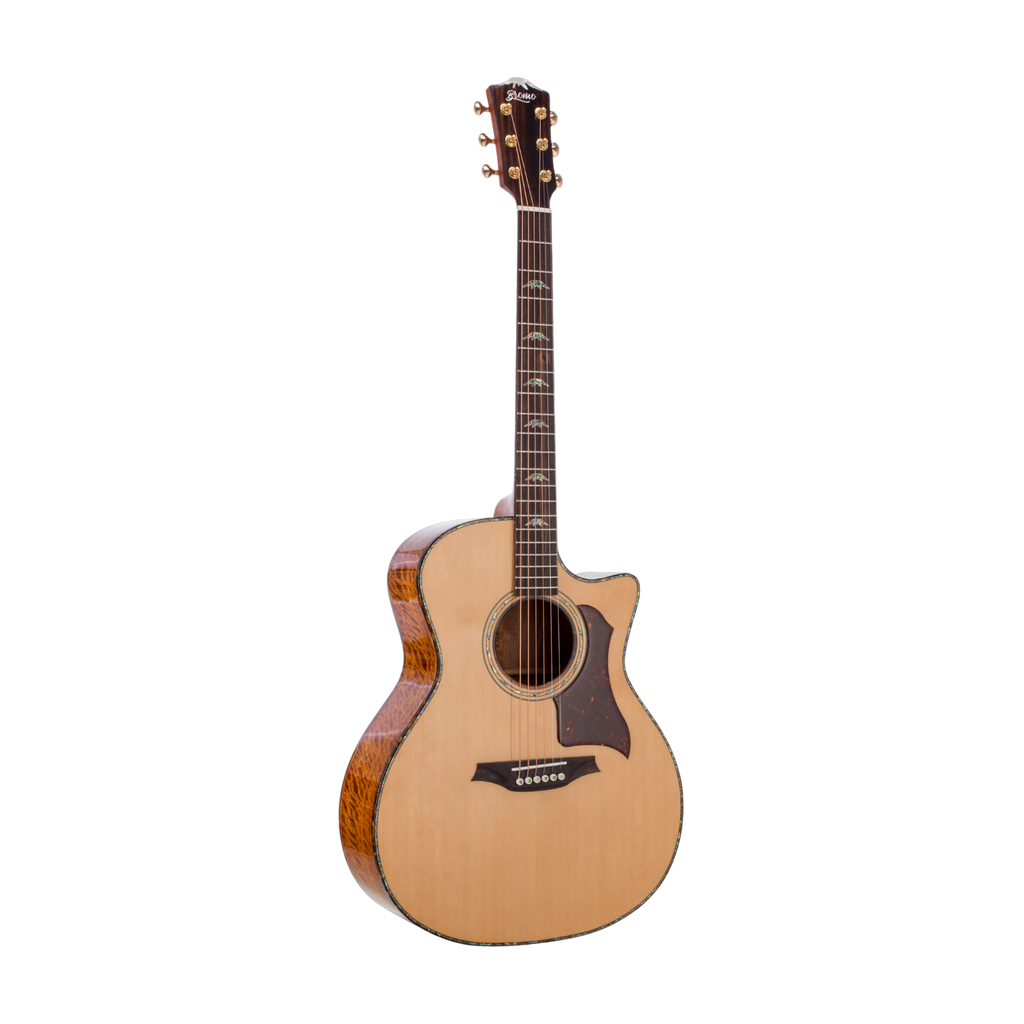 BROMO BAN2CE Grand Auditorium Cutaway Fishman Sonitone Pickup Natural