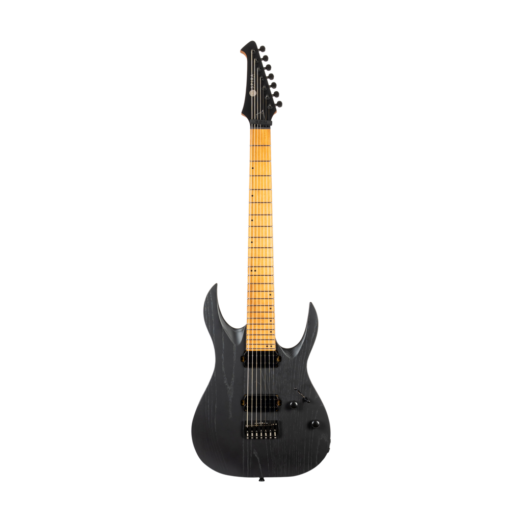 SPIRA S607 ABK Stratocaster Electric Guitar 7 Strings Black