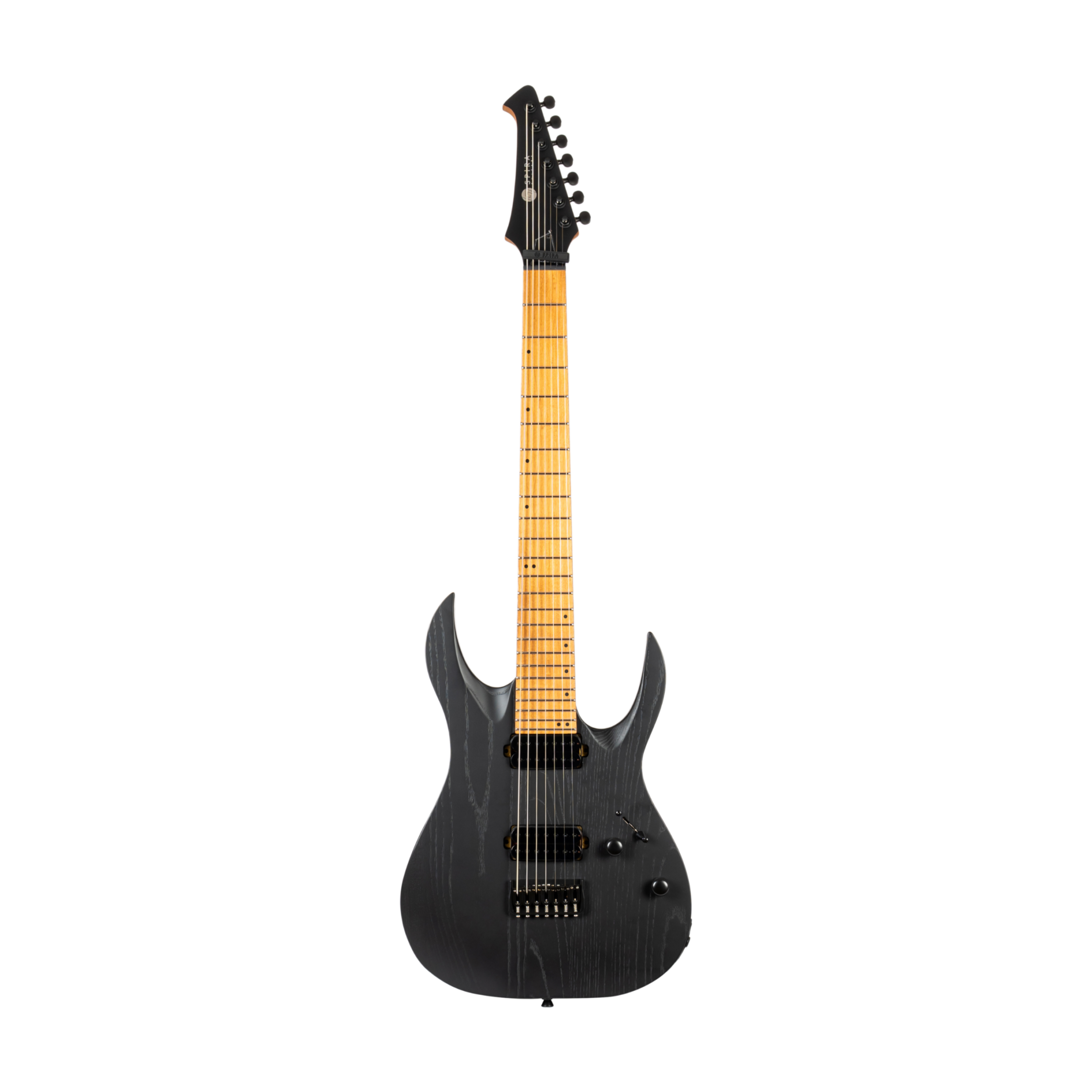 SPIRA S607 ABK Stratocaster Electric Guitar 7 Strings Black