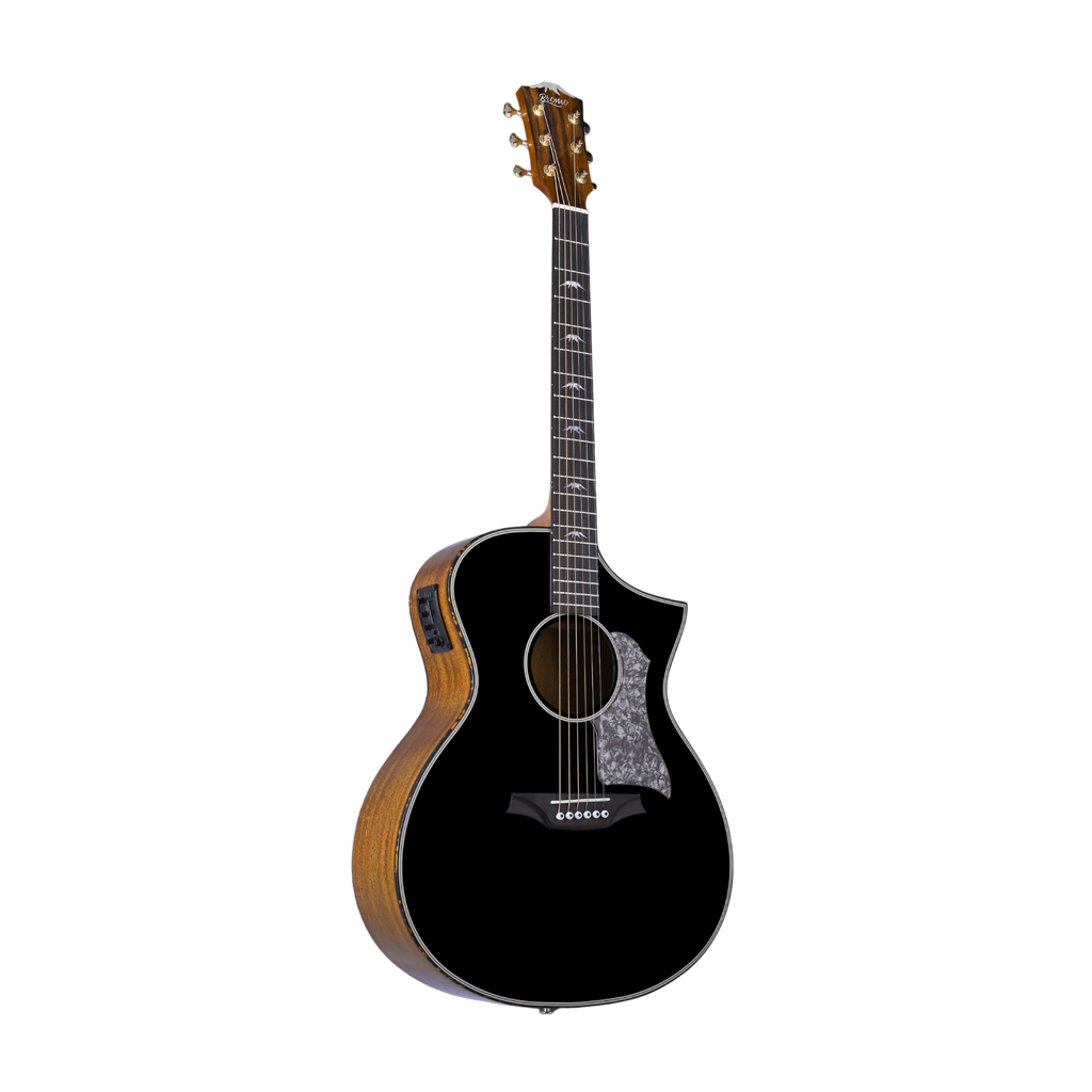 BROMO BAN4CE bk Solid Top Acoustic-Electric Guitar Hillside Auditorium Cutaway Black