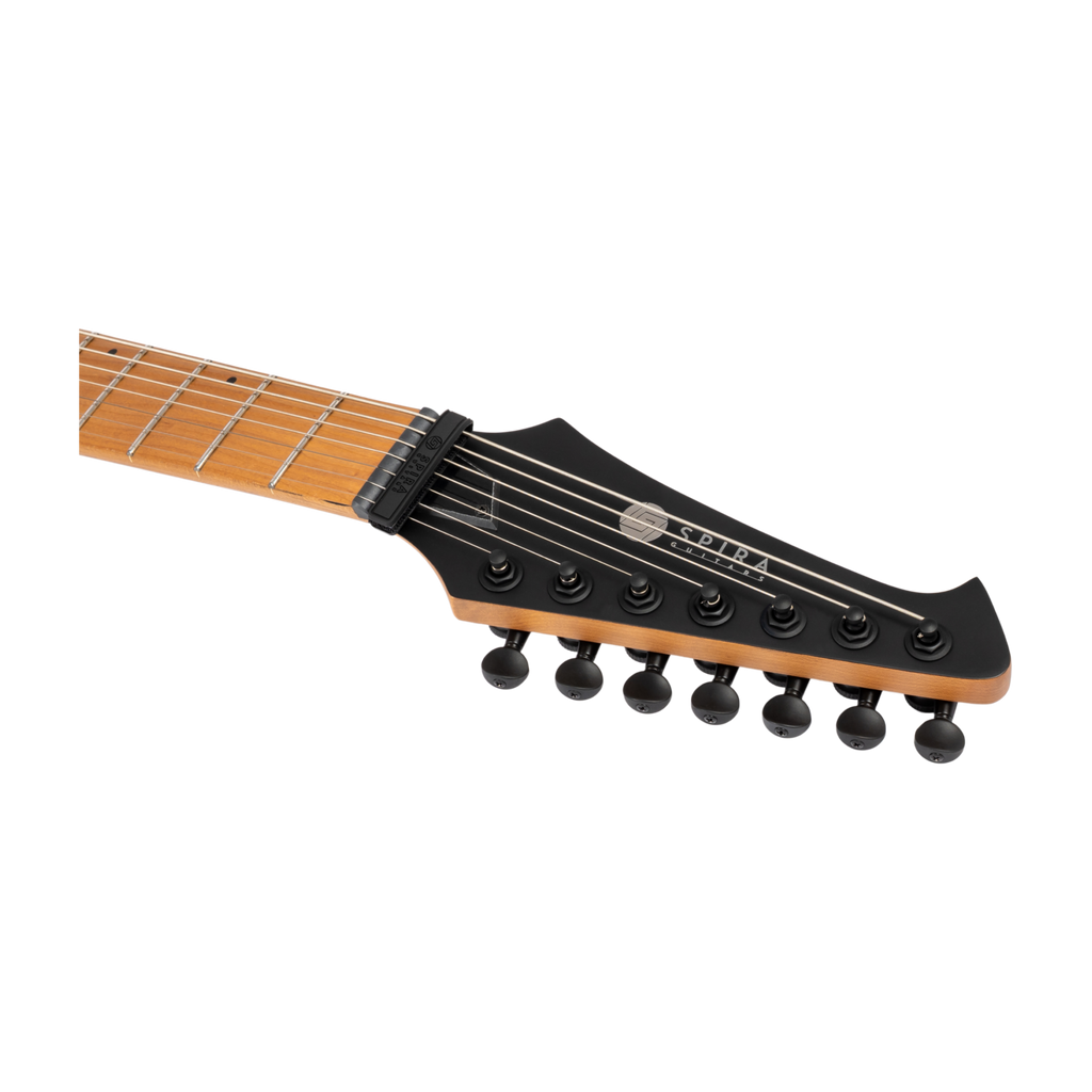 SPIRA S607 ABK Stratocaster Electric Guitar 7 Strings Black