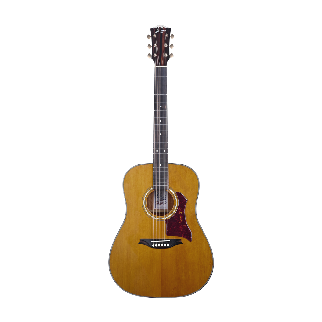 BROMO BAN1VE Dreadnought Acoustic-Electric Guitar Fishman Sonitone Pickups System Vintage Tone Natural