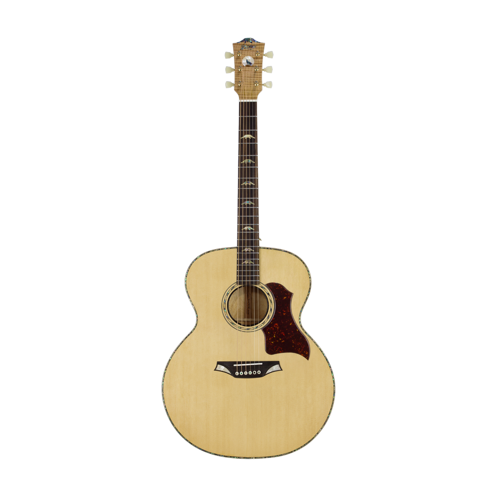 BROMO BAN7E Jumbo Acoustic-Electric Guitar Fishman Sonitone Pickup Systems Natural