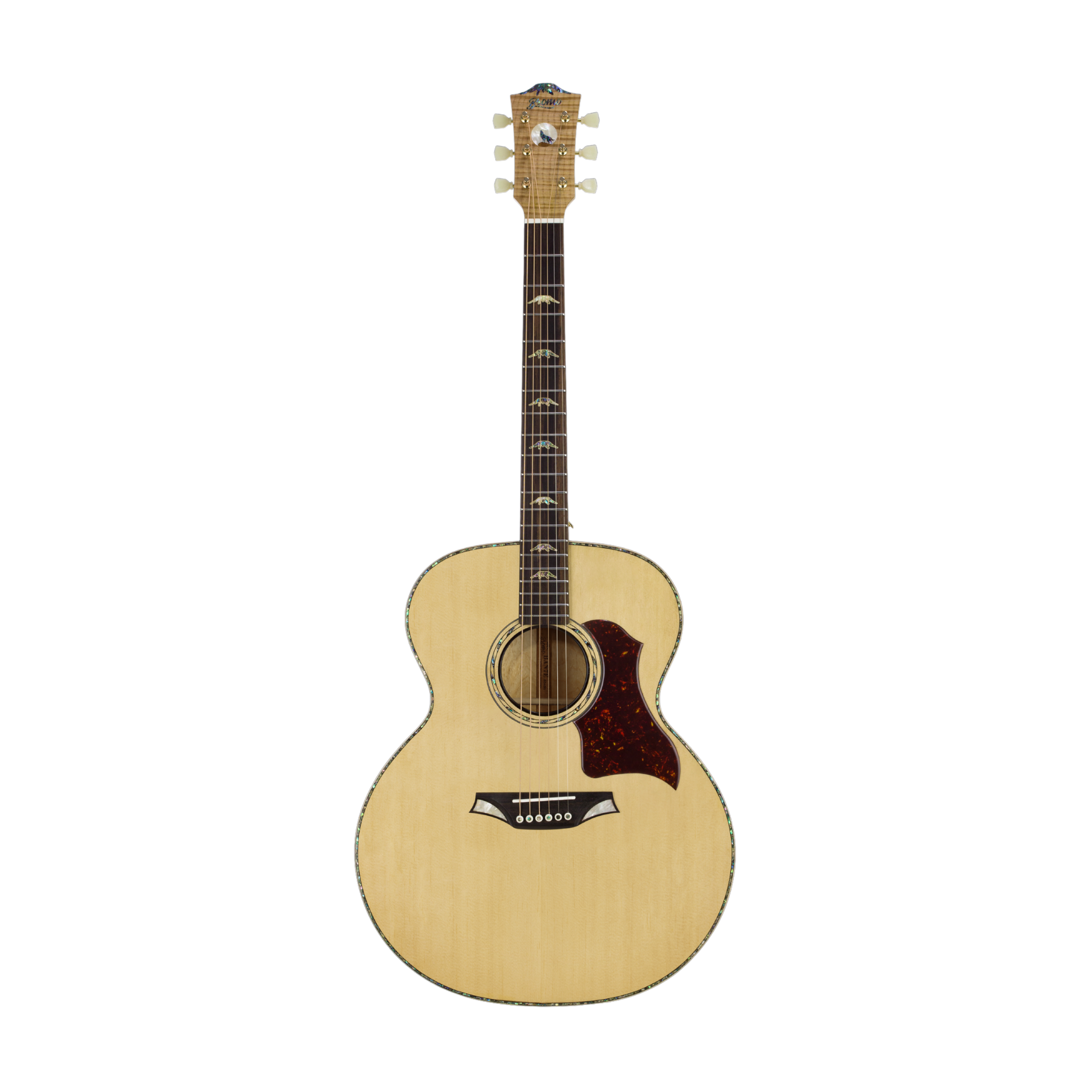BROMO BAN7E Jumbo Acoustic-Electric Guitar Fishman Sonitone Pickup Systems Natural
