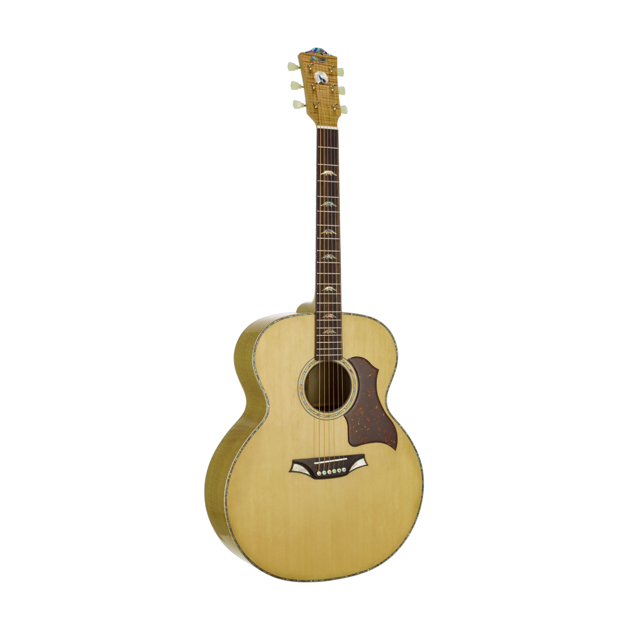 BROMO BAN7E Jumbo Acoustic-Electric Guitar Fishman Sonitone Pickup Systems Natural