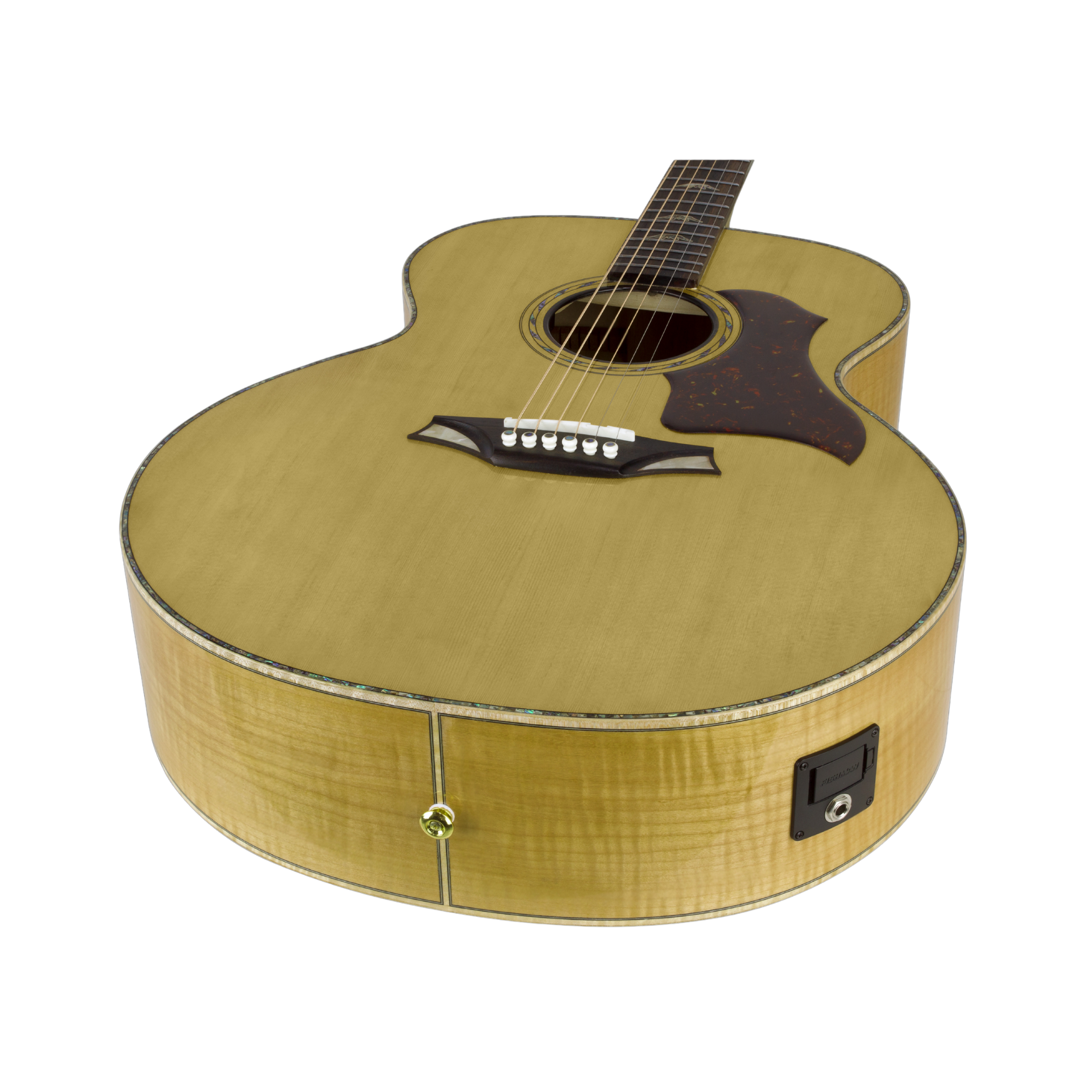 BROMO BAN7E Jumbo Acoustic-Electric Guitar Fishman Sonitone Pickup Systems Natural