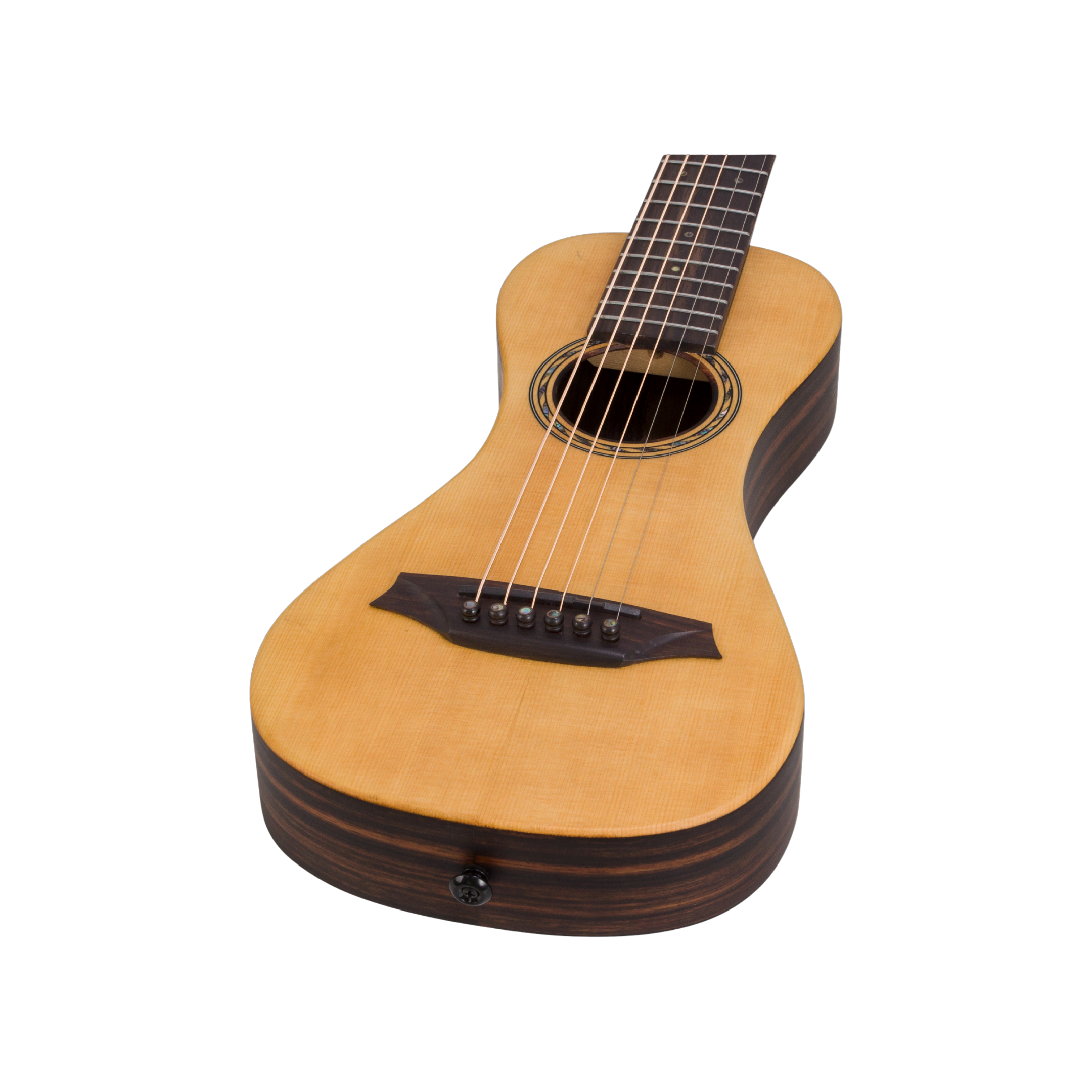 BROMO BAR3E Traveller Guitar All Solid With Preamp Shoulder Strap Natural