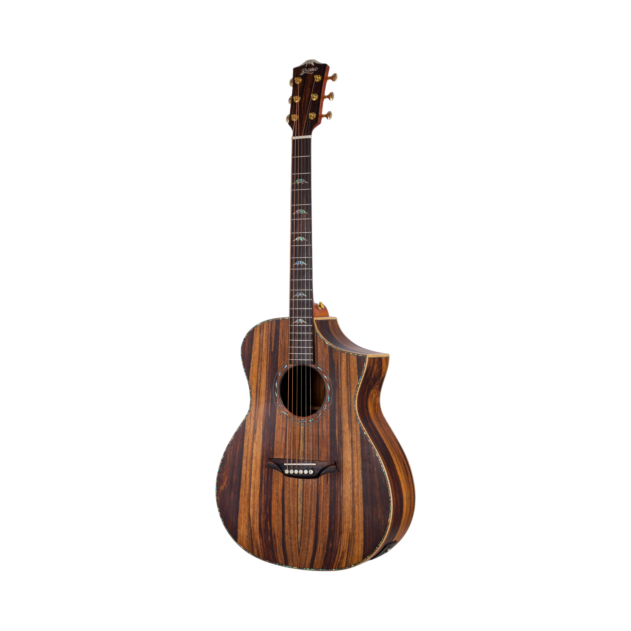 BROMO BAR4GCE All Solid Acoustic-Electric Guitar Hillside Auditorium Cutaway Natural