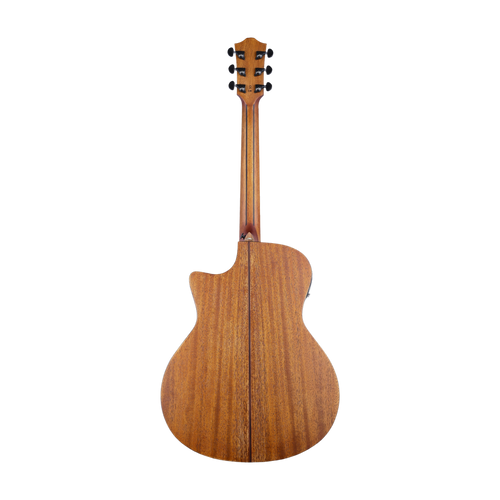 BROMO BAT2MCE Auditorium Guitar EQ Cutaway Solid Mahogany Top Natural