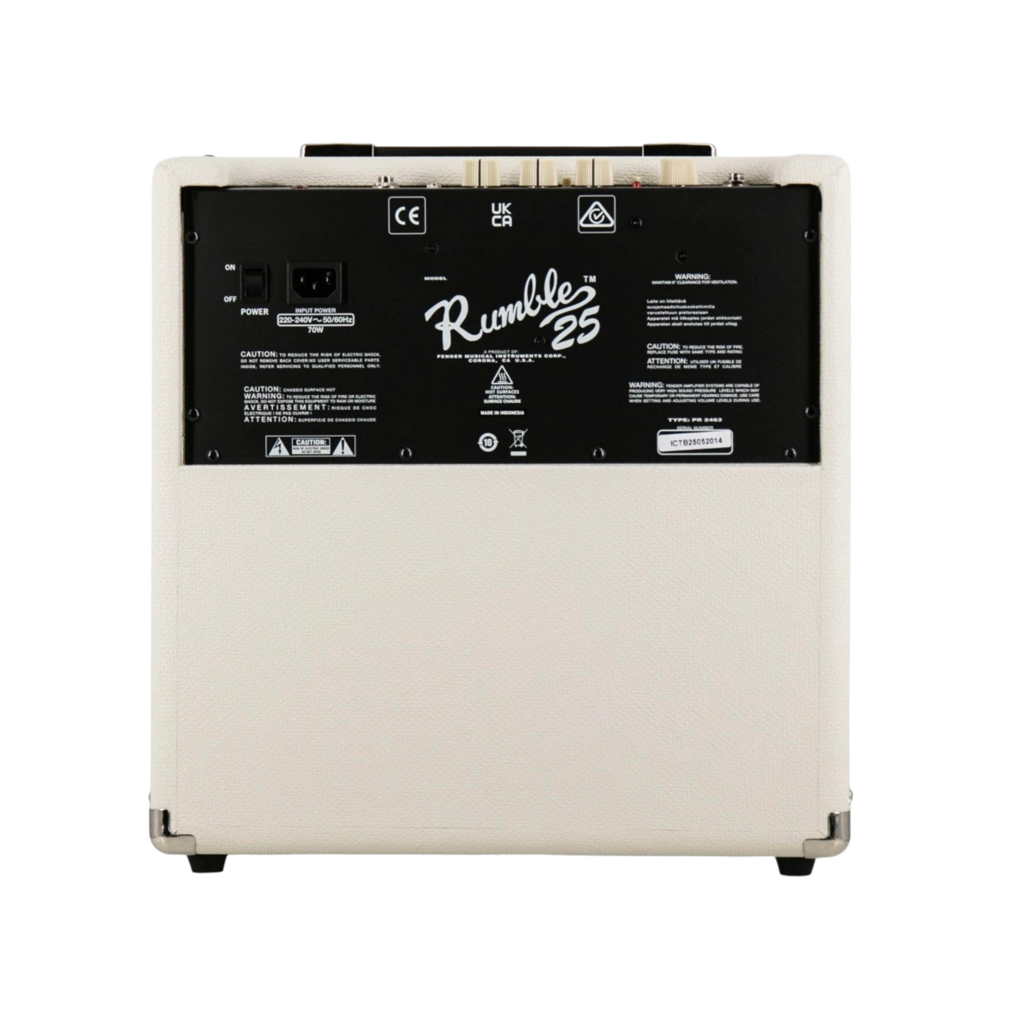 FENDER Rumble 25 V3 Bass Combo Amplifier, Ivory, 230V EU