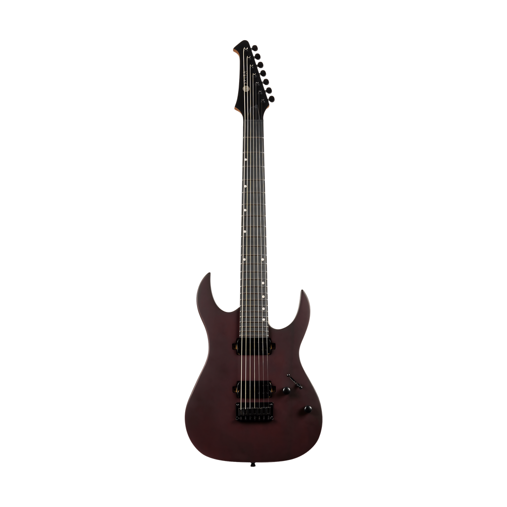 SPIRA S407 MWR Stratocaster Electric Guitar 7 Strings Wine Red