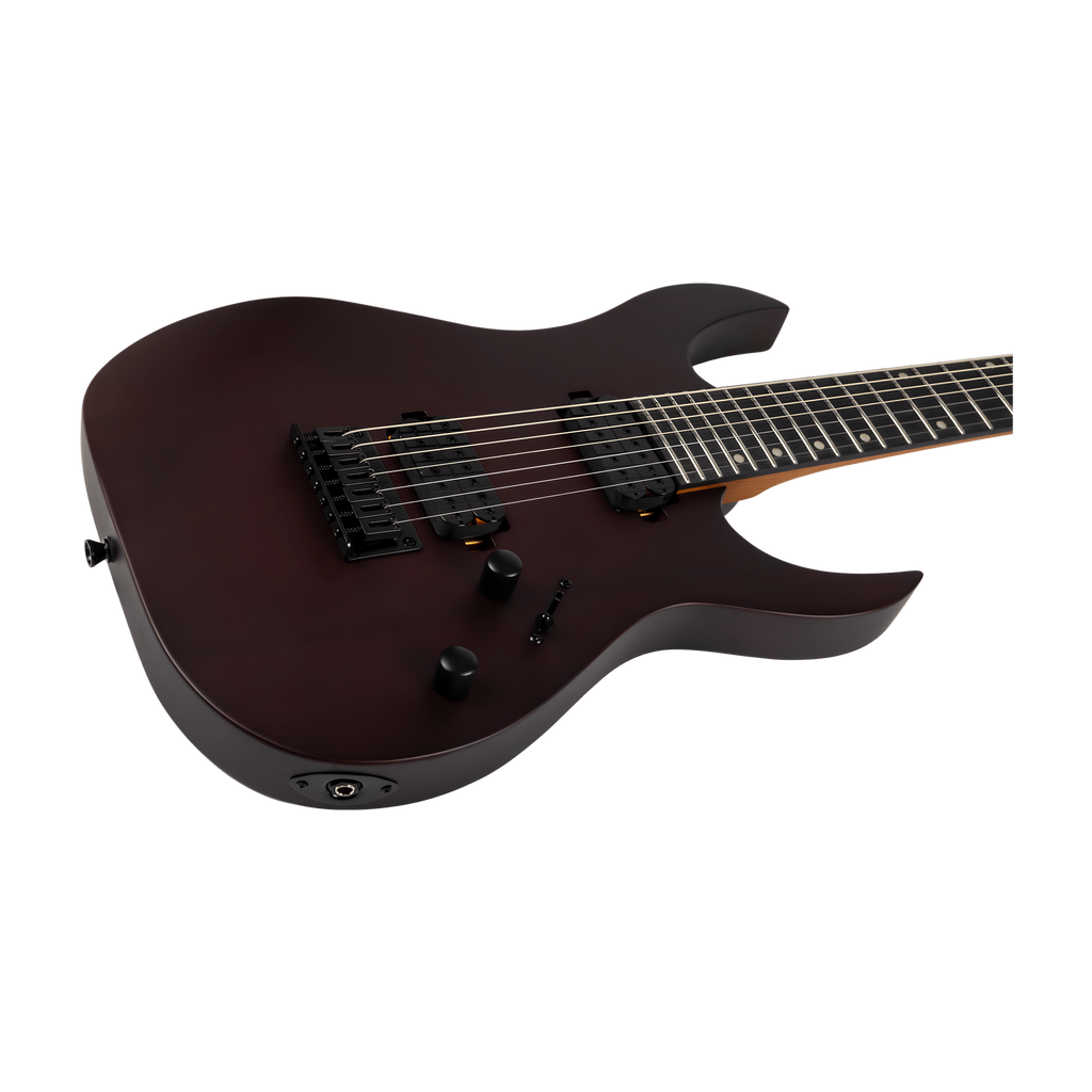 SPIRA S407 MWR Stratocaster Electric Guitar 7 Strings Wine Red