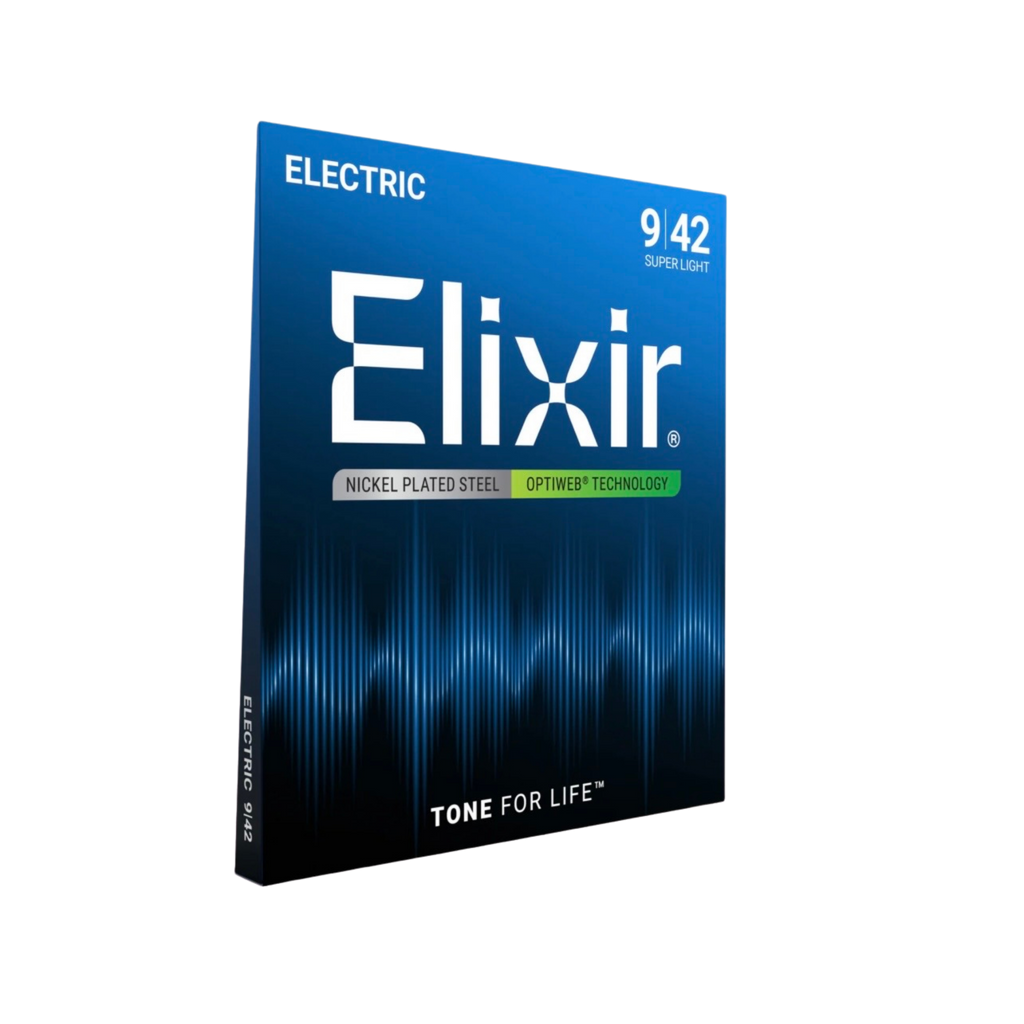 ELIXIR 19002 Optiweb Electric Guitar Strings, Super Light, 09-42
