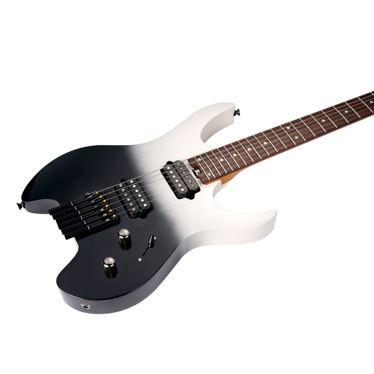 MOOER MHL50 Head-Less Electric Guitar Black White Gradient