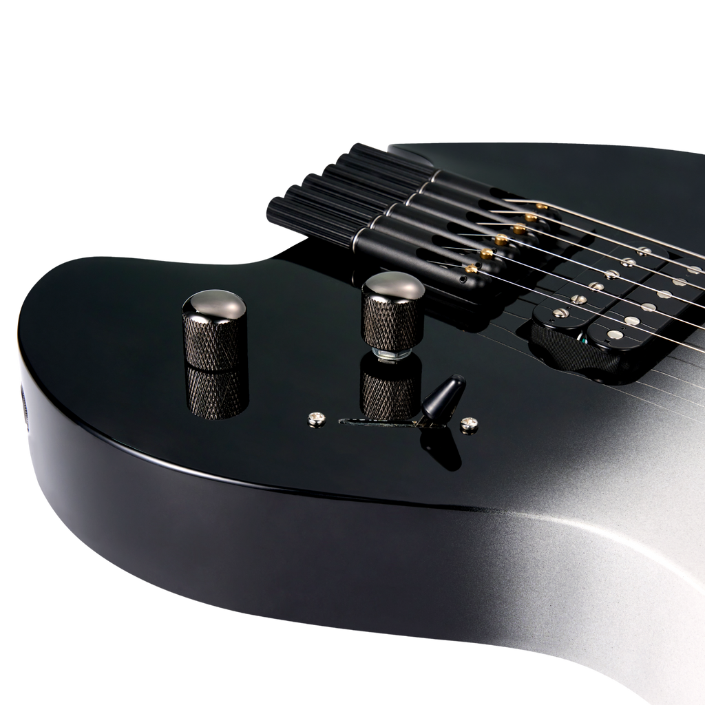 MOOER MHL50 Head-Less Electric Guitar Black White Gradient