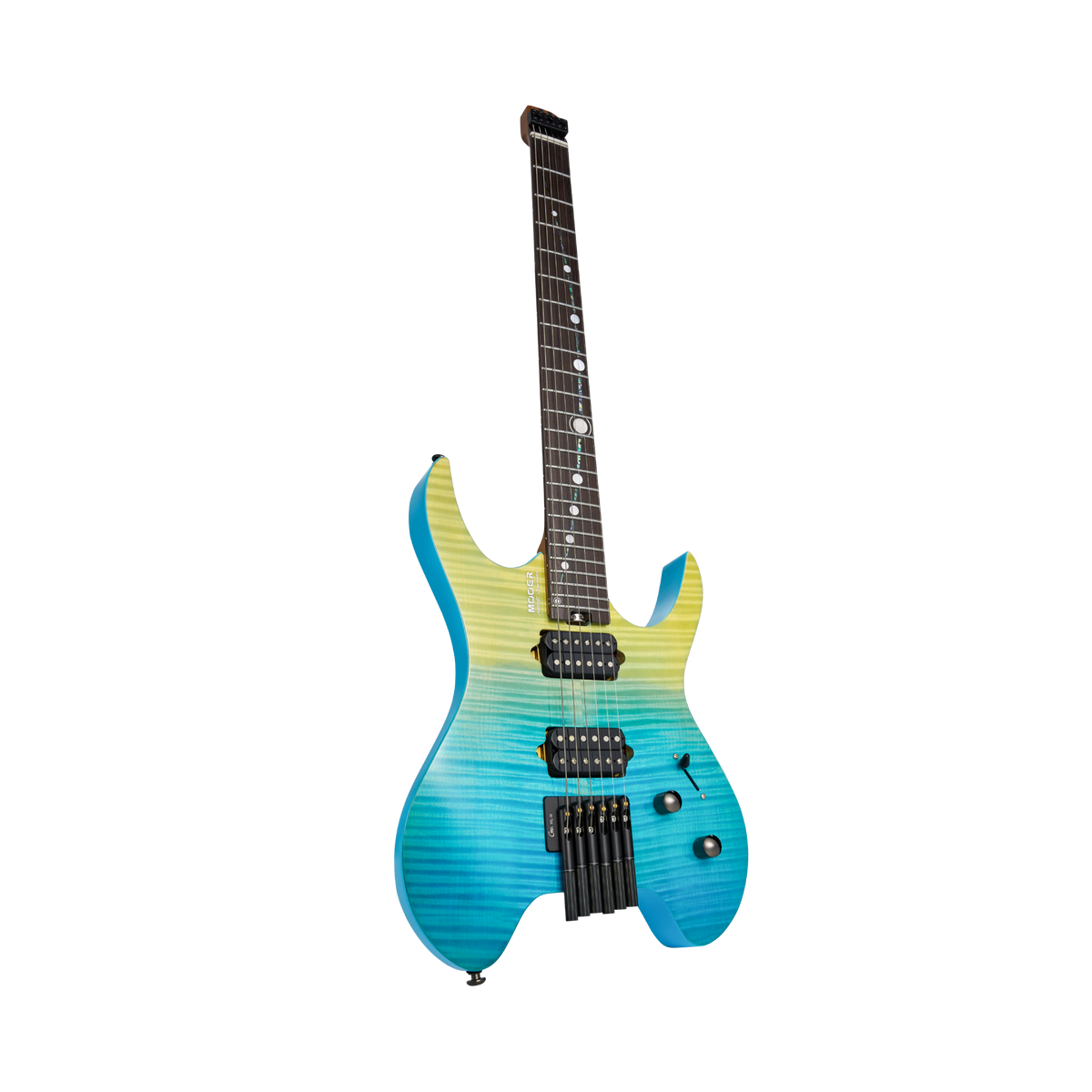 MOOER MHL100 Head-Less Electric Guitar Blue Burst