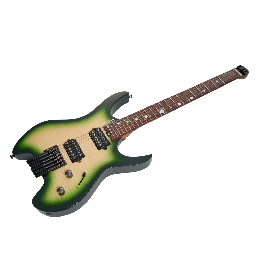MOOER MHL100 Head-Less Electric Guitar Green Gradient