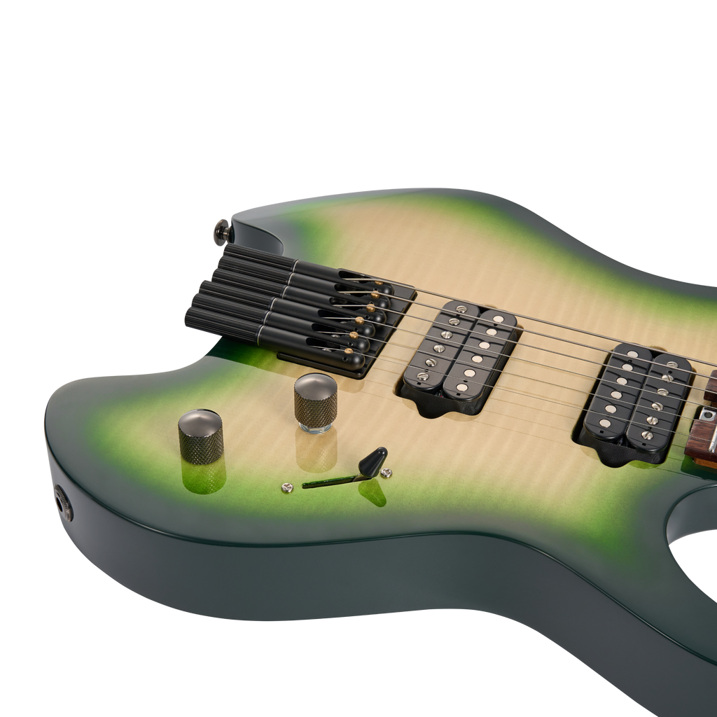 MOOER MHL100 Head-Less Electric Guitar Green Gradient