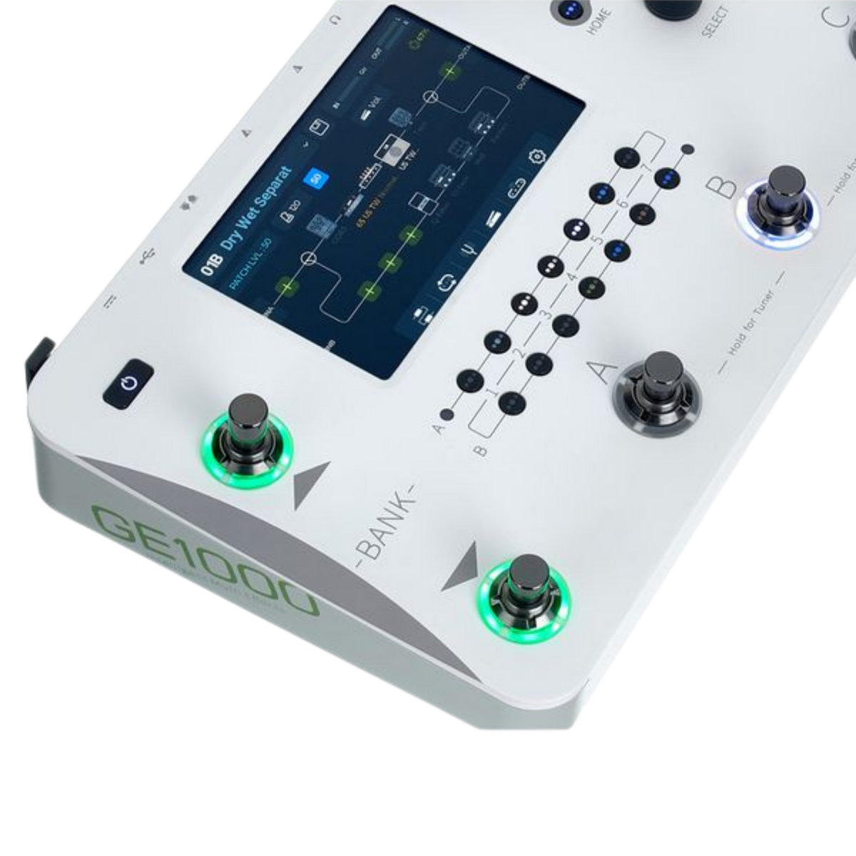 MOOER GE1000 White Multi-Effects Guitar Pedal