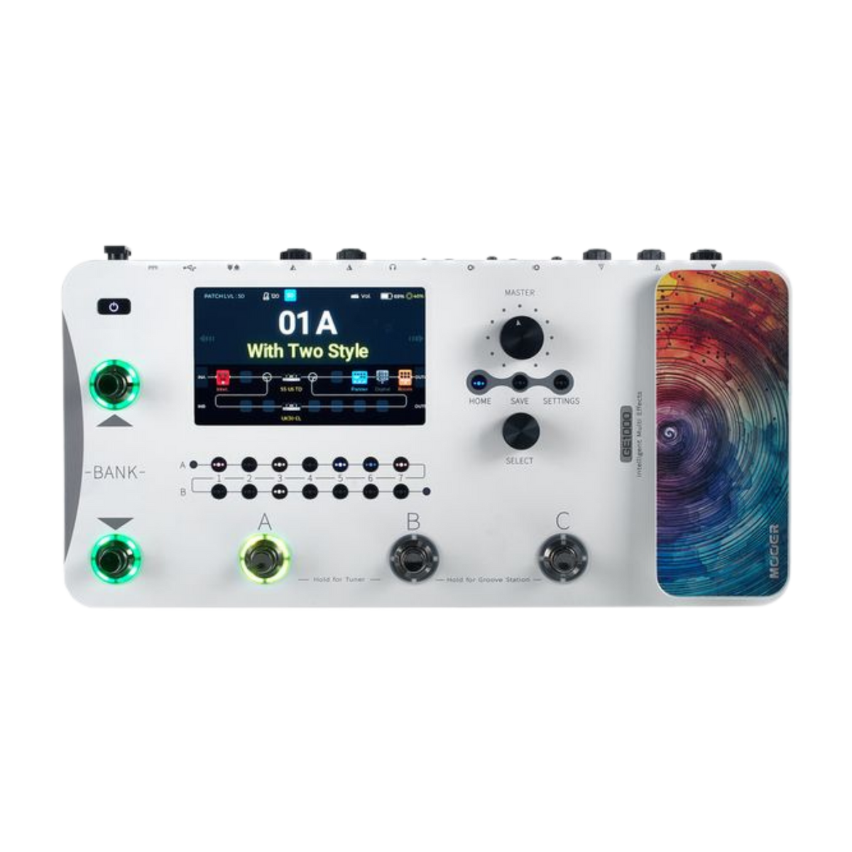 MOOER GE1000 Li White Multi-Effects Guitar Pedal