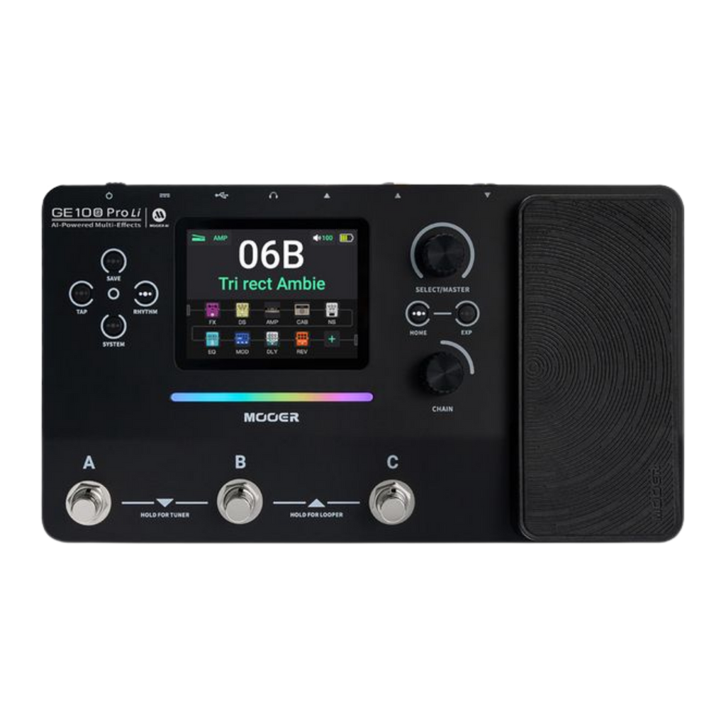 MOOER GE100 Pro Li Black Multi-Effects Guitar Pedal
