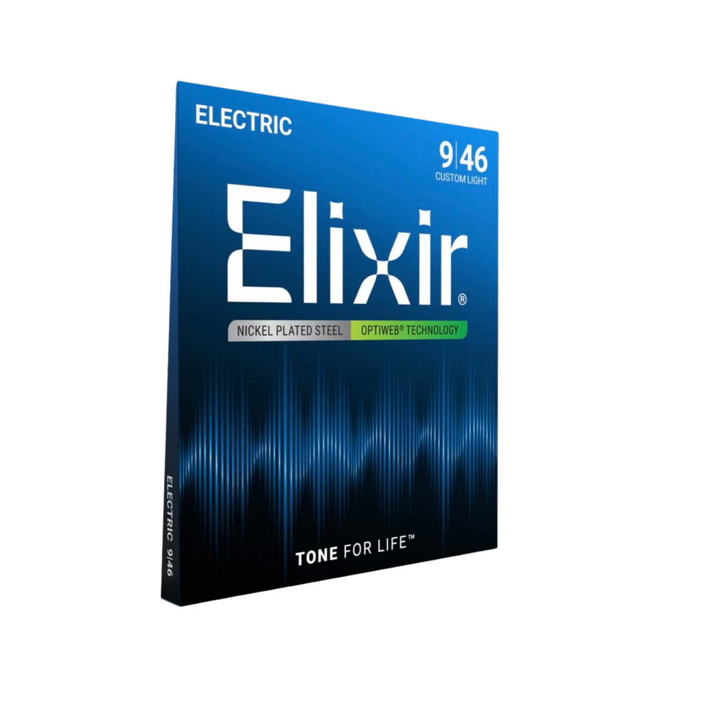 ELIXIR 19027 Optiweb Electric Guitar Strings, Custom Light, 09-46