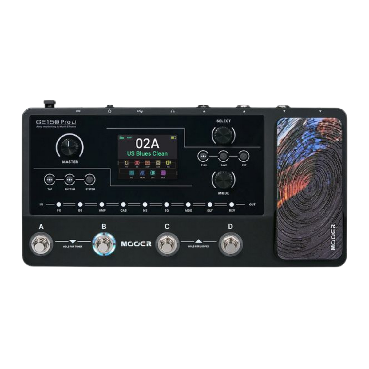 MOOER GE150 Pro Li Black Multi-Effects Guitar Pedal
