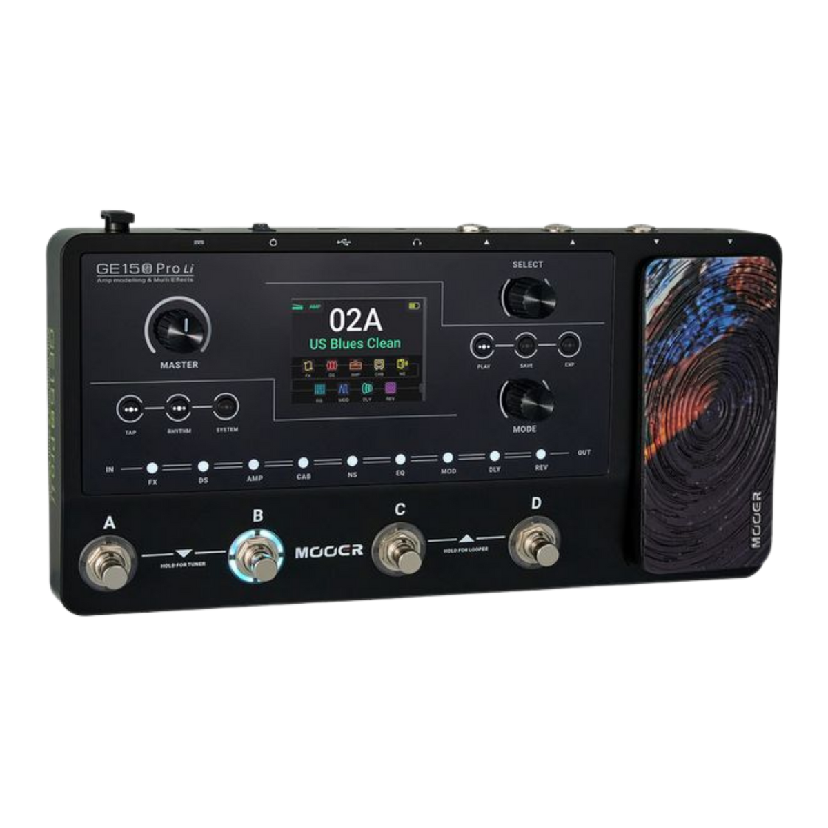 MOOER GE150 Pro Li Black Multi-Effects Guitar Pedal