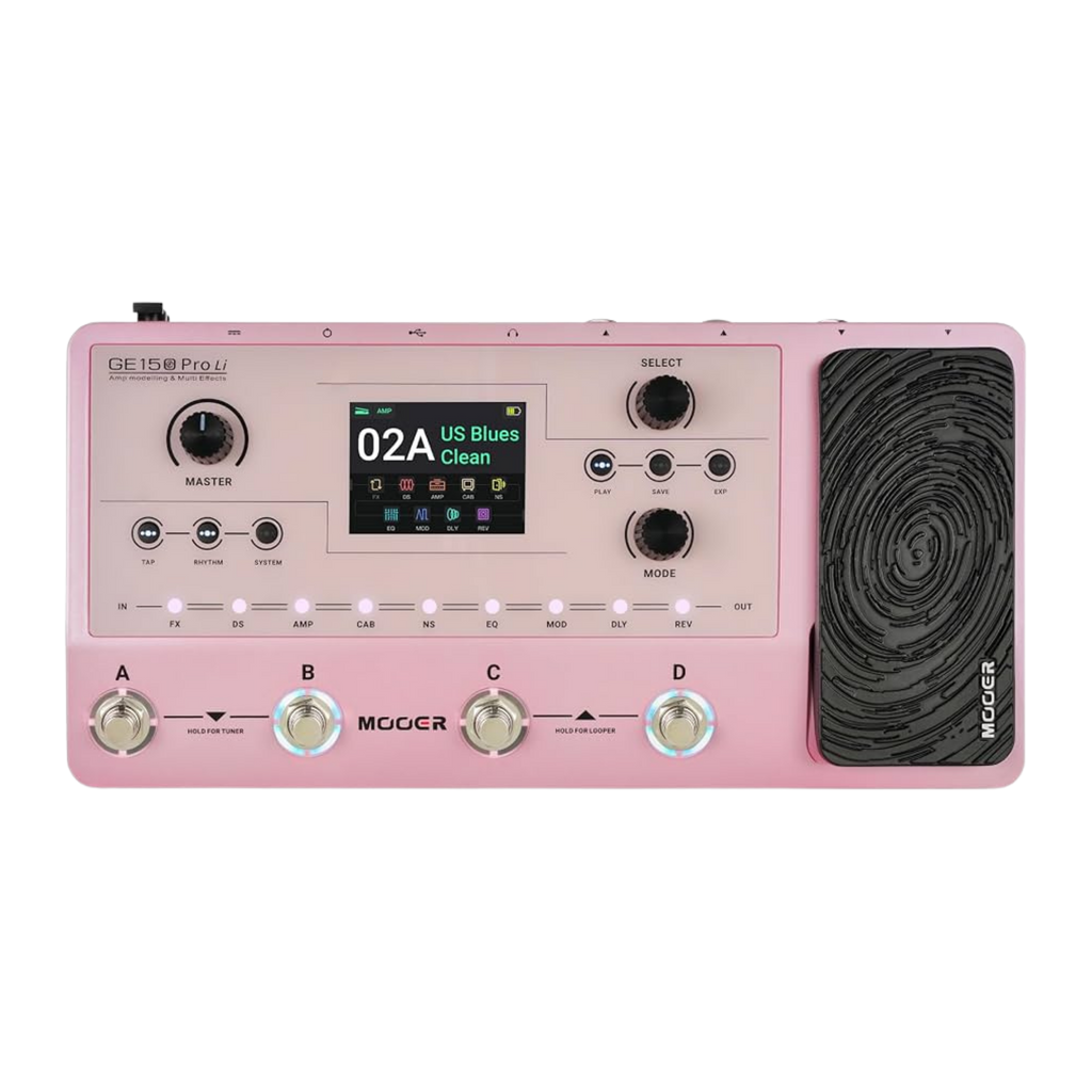 MOOER GE150 Pro Li Pink Multi-Effects Guitar Pedal