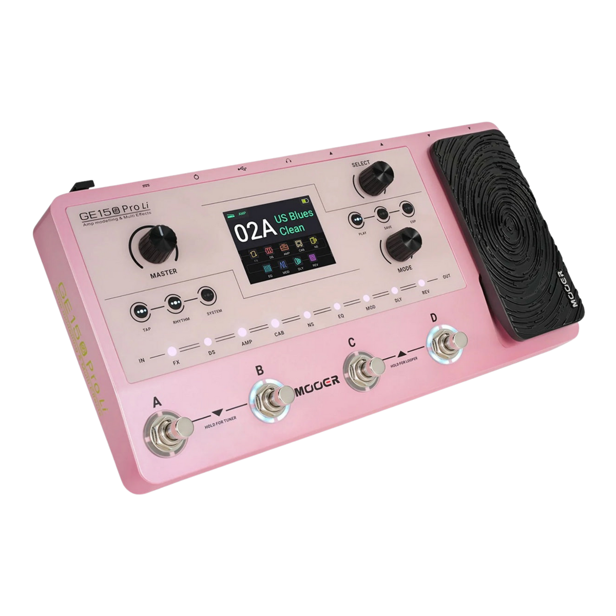 MOOER GE150 Pro Li Pink Multi-Effects Guitar Pedal
